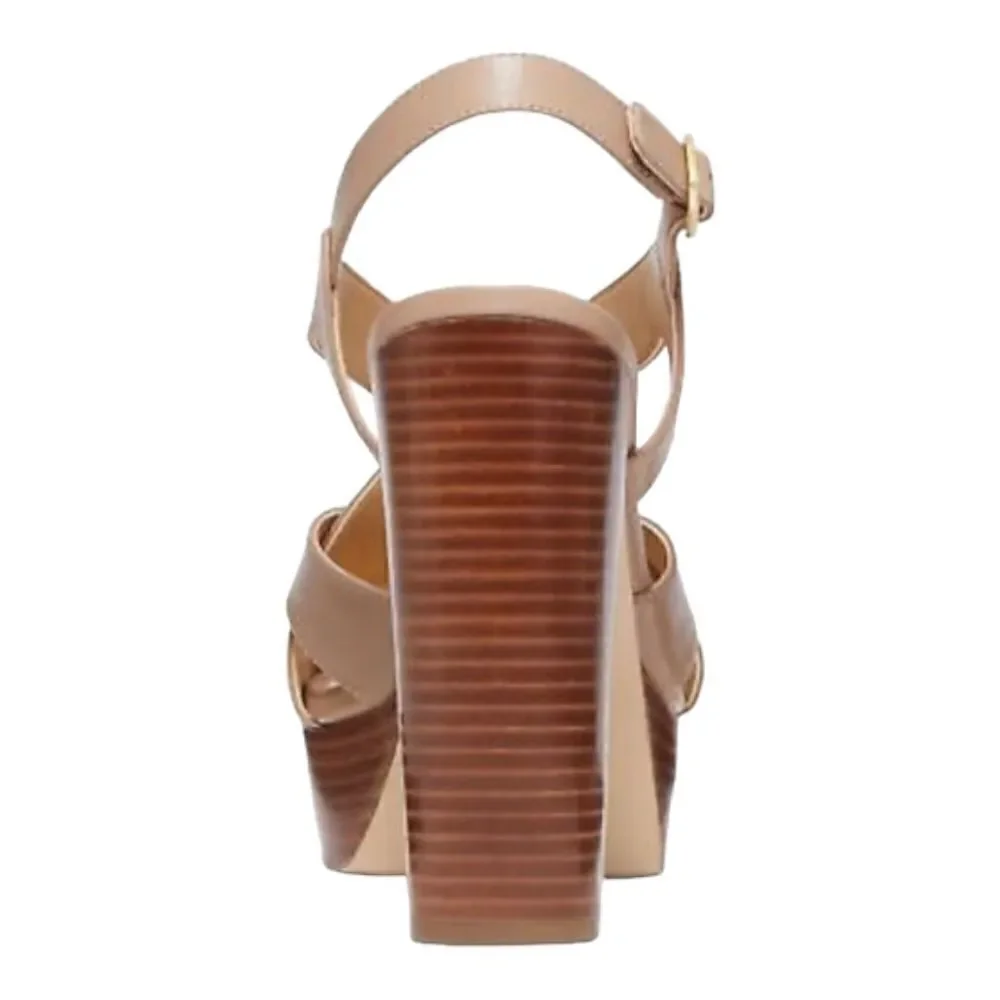 MICHAEL Michael Kors Audrina Platform Sandals in the Size 9.5M in Sahara Color